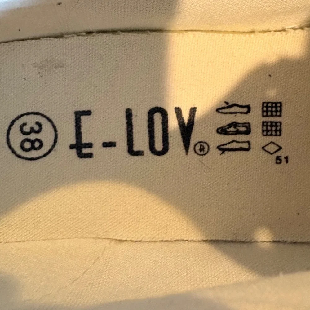 E-LOV‎ Green Bay Packers Canvas Low Top Sneakers Black Womens Size 38 7.5